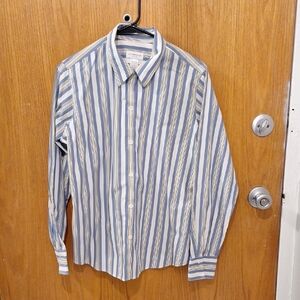 Beautiful striped non iron cotton button down